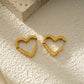 Creolen in Herzform aus Gold