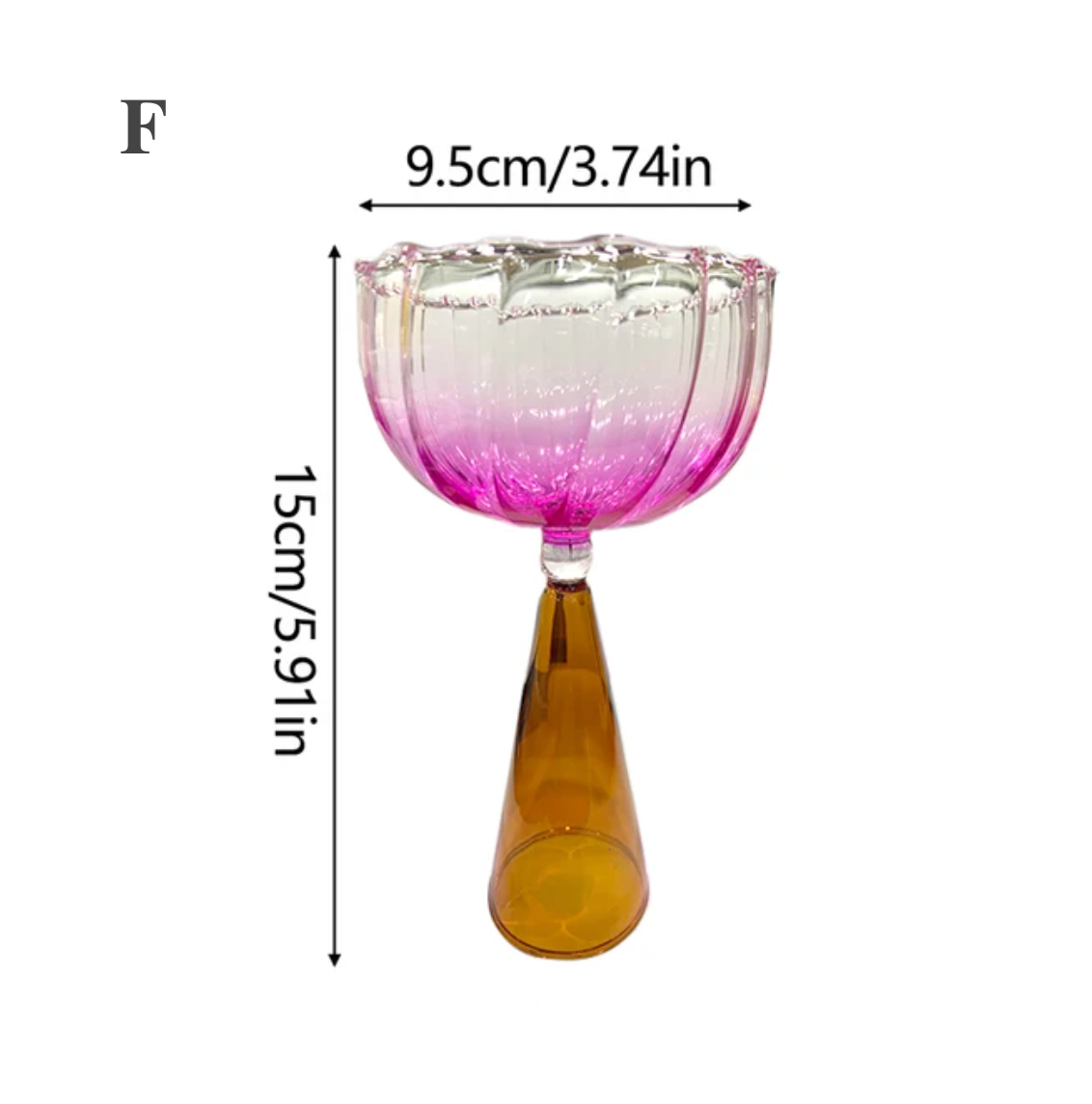 Cocktailglas bunt