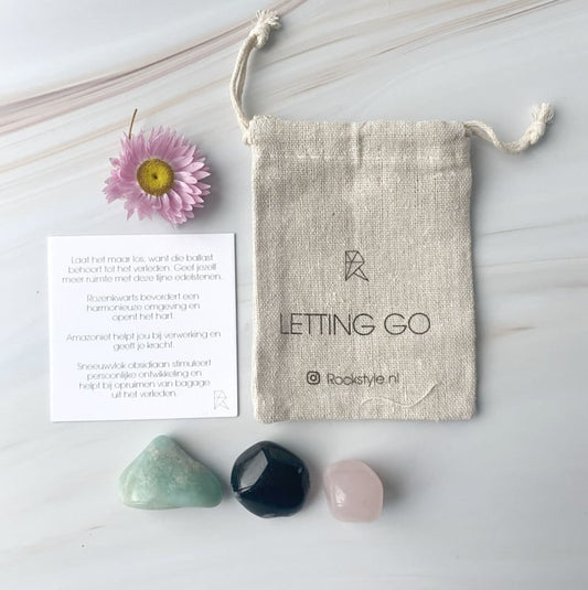 LETTING GO - Glückssteine Obsidian | Rosenquarz | Amazonit