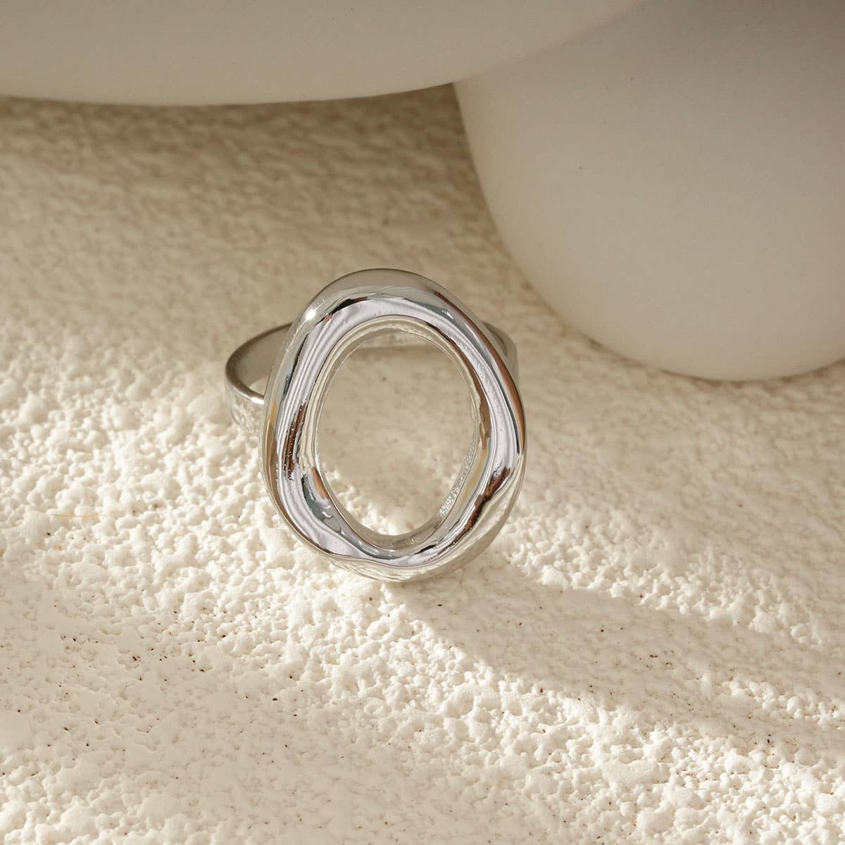 Silberner Ring Kreis | S