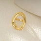 Goldener Ring mit Kreis | M