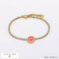 Armband aus Edelstahl mit Smile-Emaille-Strasssteinen