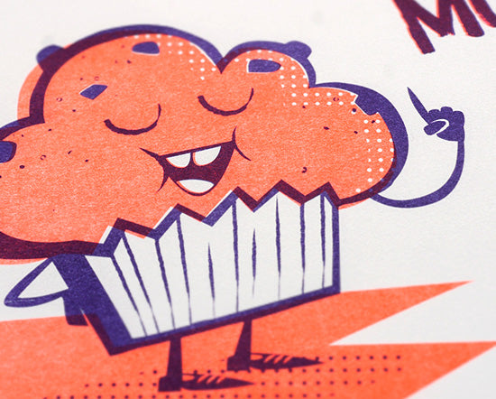 Poster "Before Muffins" A3 orange