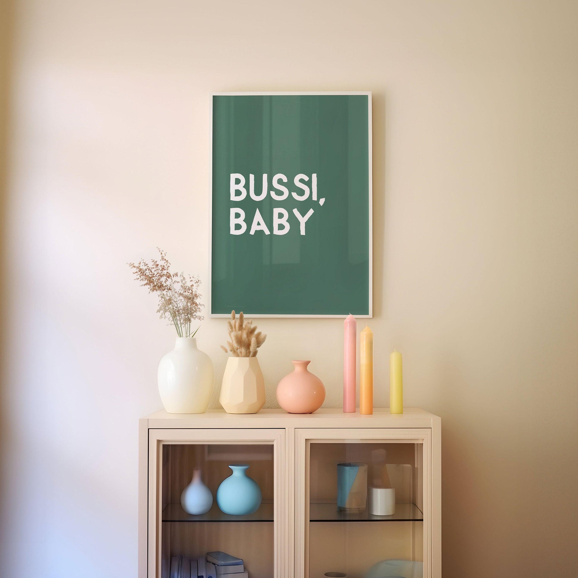 Poster "Bussi Baby" grün
