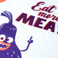 Poster "Eat more meat" A4 orange