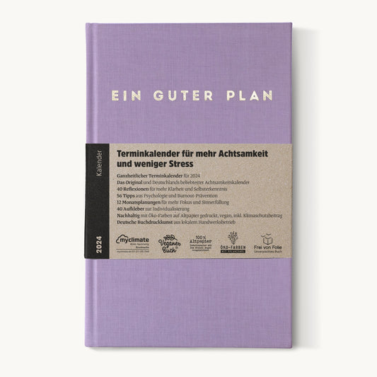 Ein guter Plan 2024 Kalender Lavendel Lila Flieder