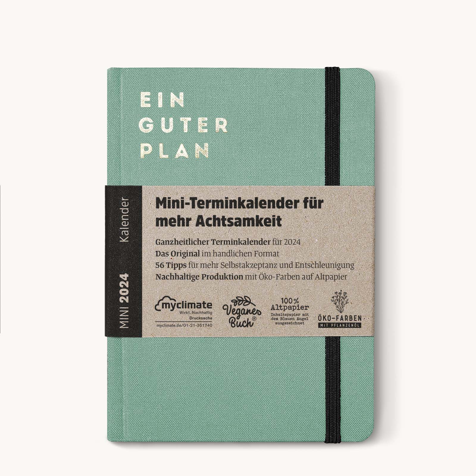 Ein guter Plan 2024 | Mini Kalender seegrün