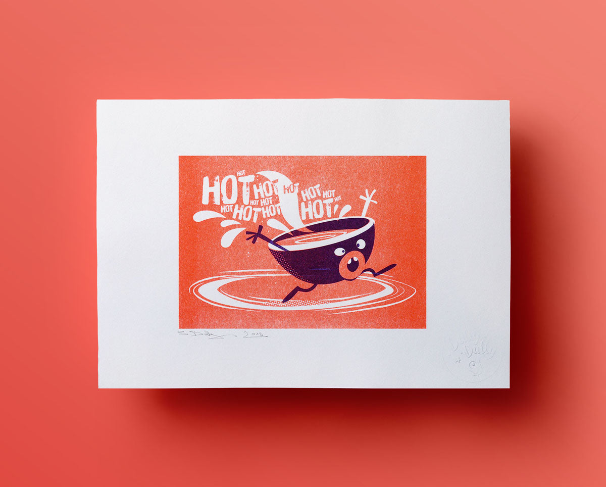 Poster "Hot Hot Hot" A4 Suppenschüssel