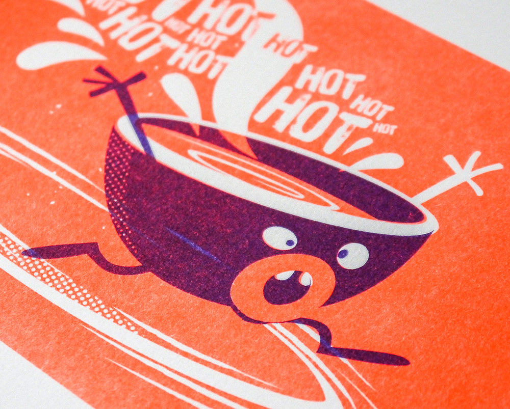 Poster "Hot Hot Hot" A4 Suppenschüssel
