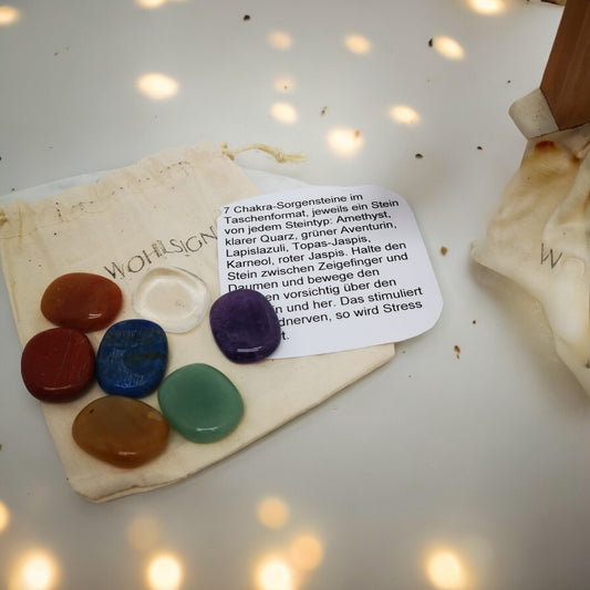 7 Chakra Mini Worry Stones Sorgensteine