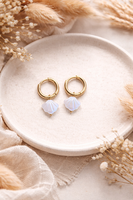 Creolen Muschel gold perlmutt