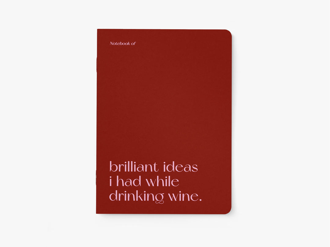 Notizheft A5 | For good ideas with wine | typealive