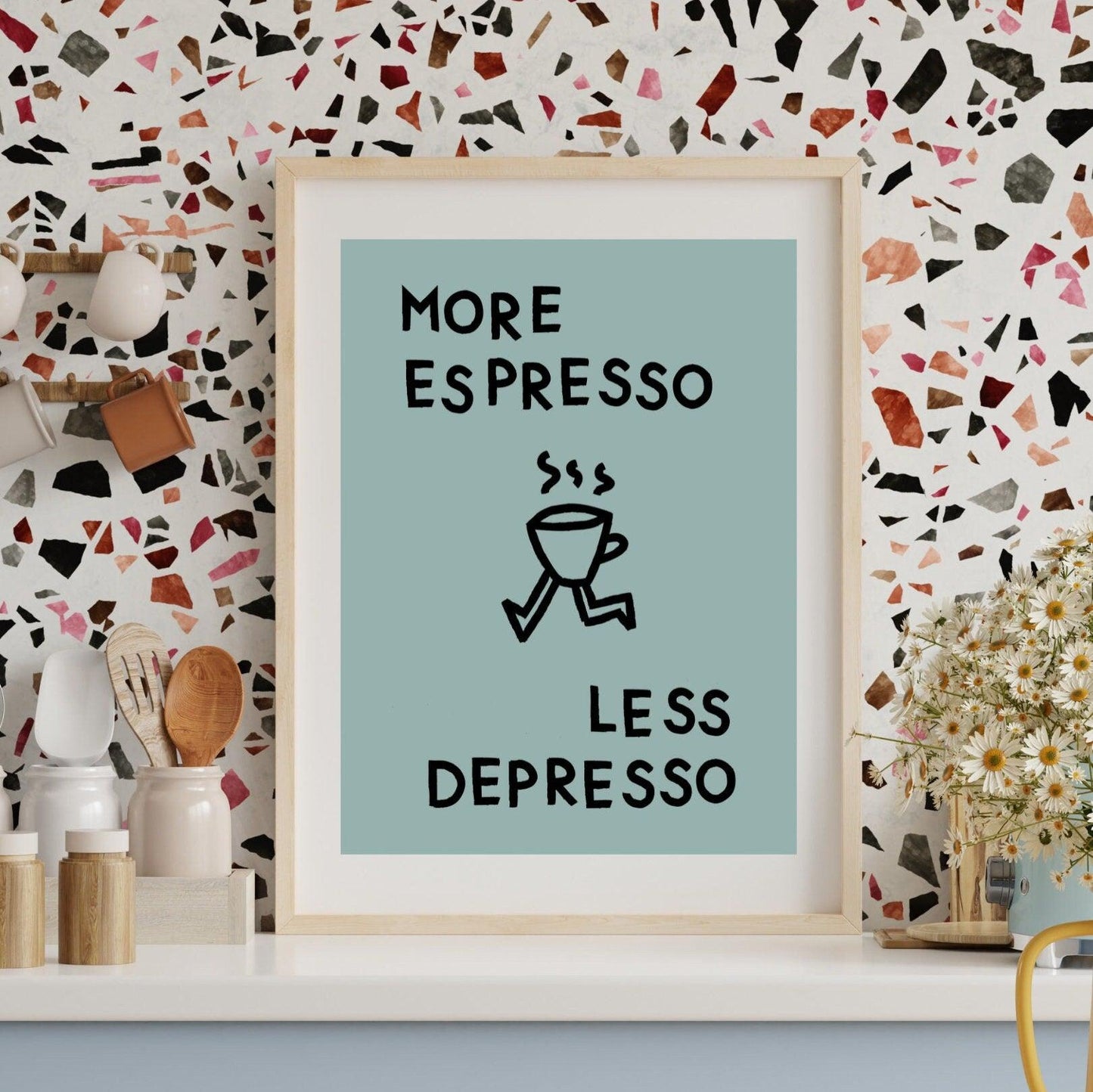 Poster "More Espresso less depresso" von susi