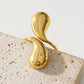Goldring mit dicken Tropfen