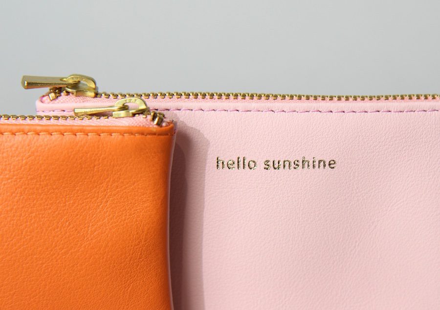 Geldbeutel "hello sunshine" two tone by B+K amsterdam orange und rosé