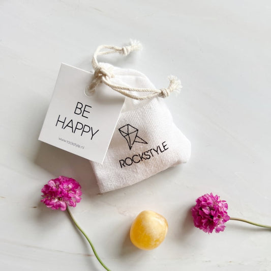 BE HAPPY - Glücksstein orangener Calcit