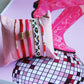 Miyuki Armband mit Farbblockierung — lila/orange