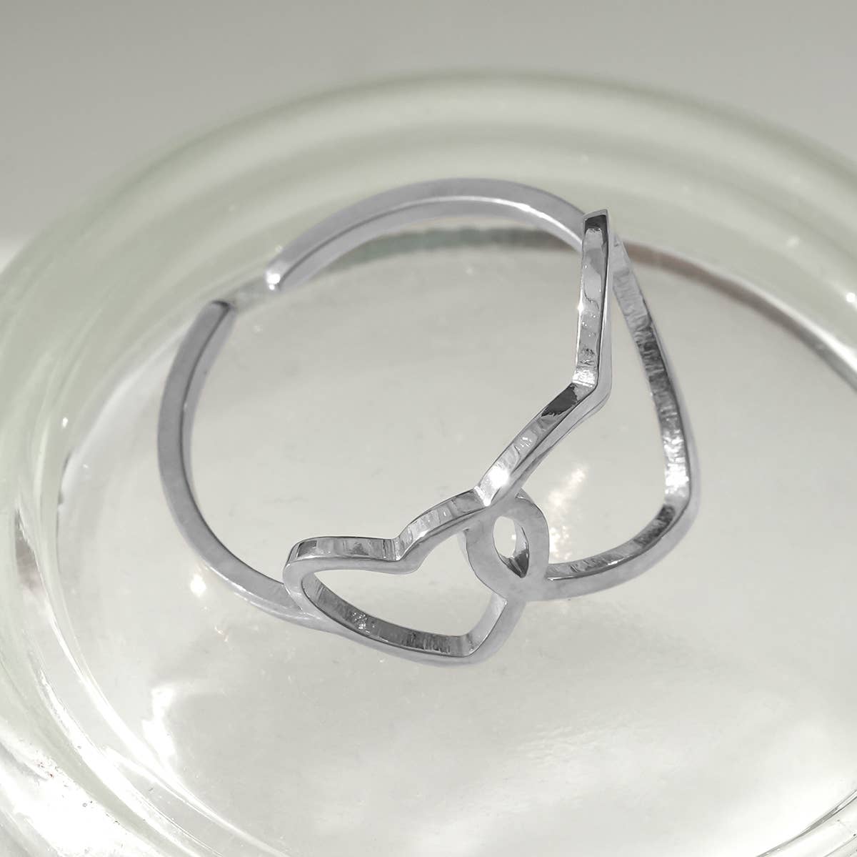 Ring mit zwei Herzen