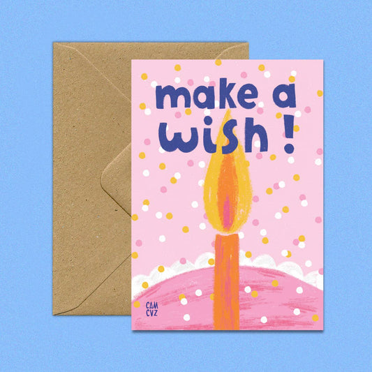 Make a wish | Geburtstagspostkarte