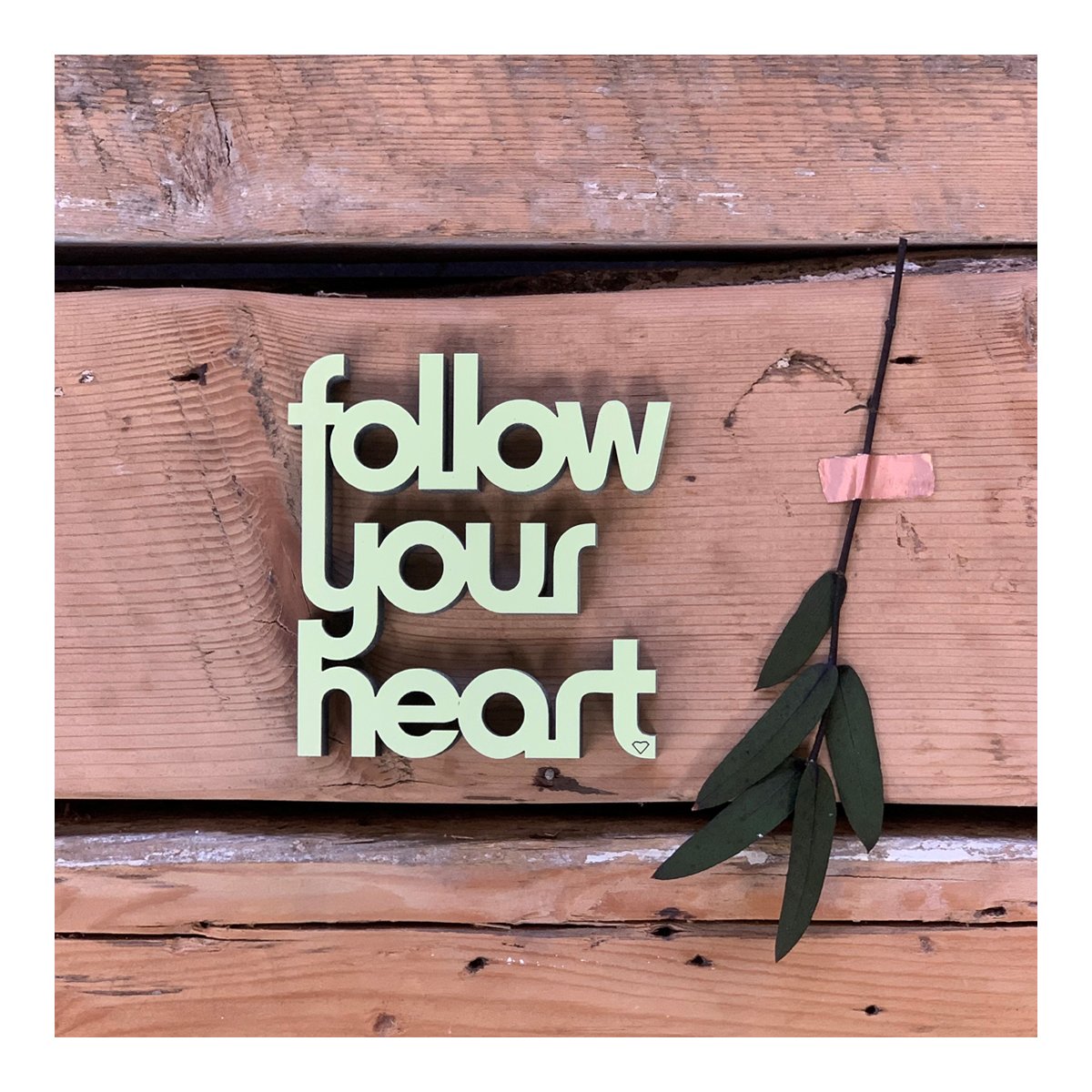 Schriftzug "follow your heart" M