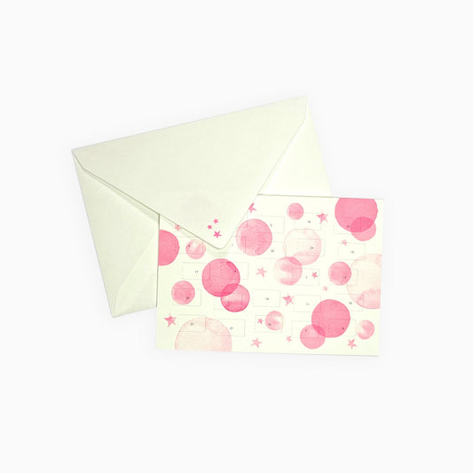 Adventskalenderkarte pink