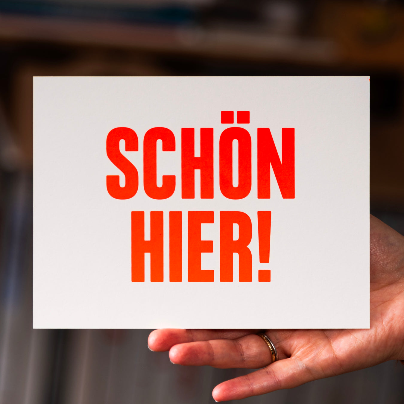 Große Karte „Schön hier“ | 15x20 | Stellavie