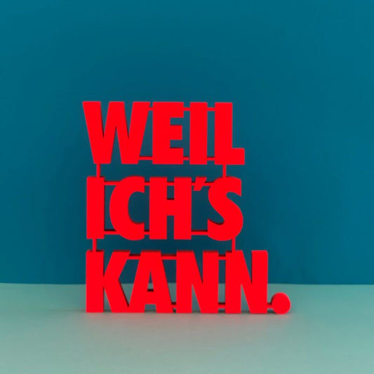 Schriftzug Weil ich´s kann | neonorange nogallery