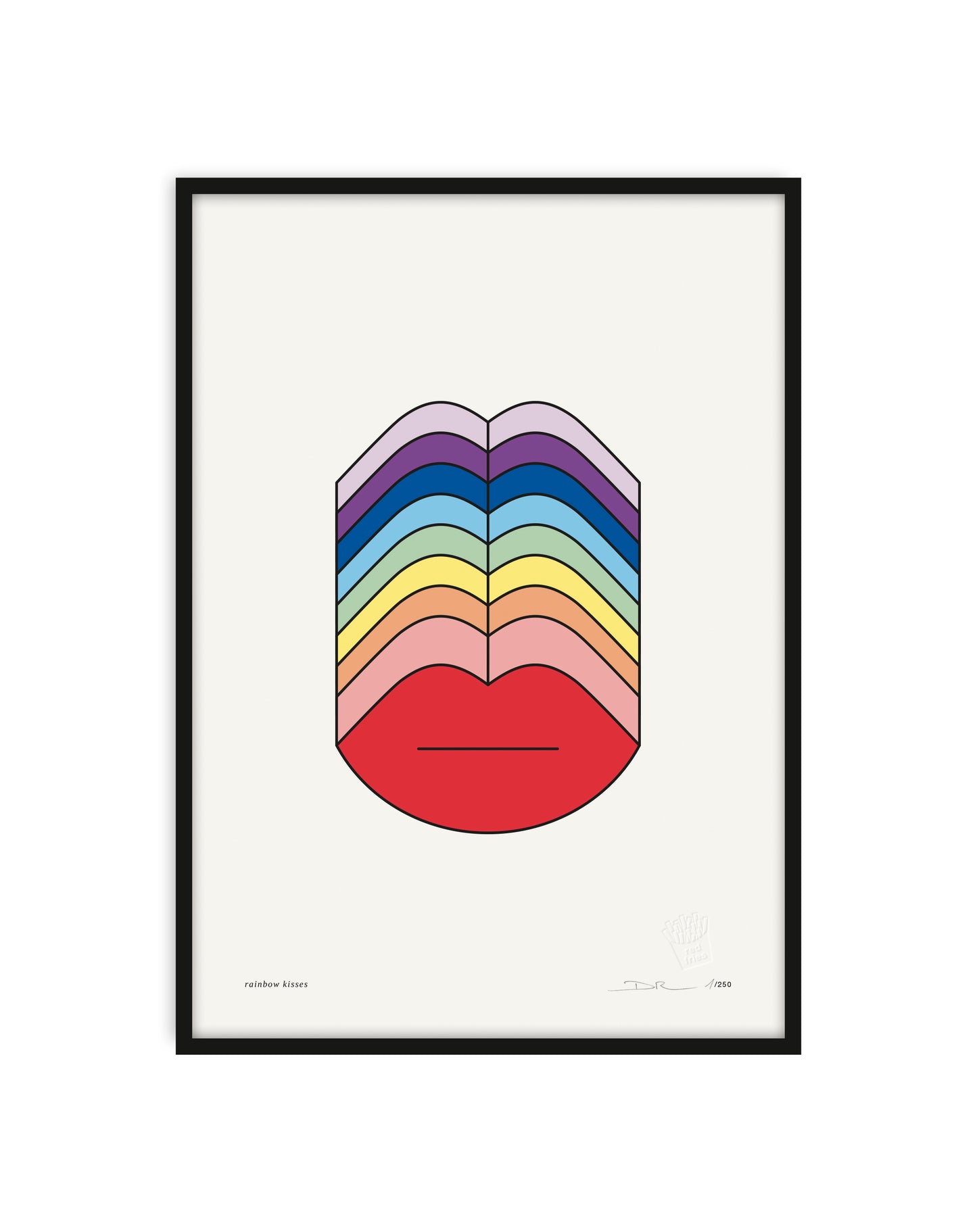 poster regenbogen küsse