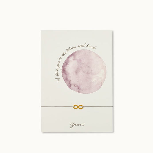 Armband mit Karte: I love you to the Moon and back