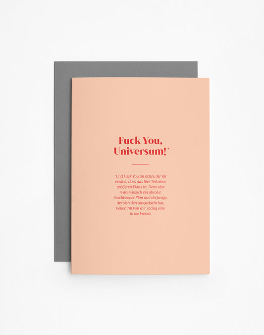 Klappkarte Fuck you UNiversum