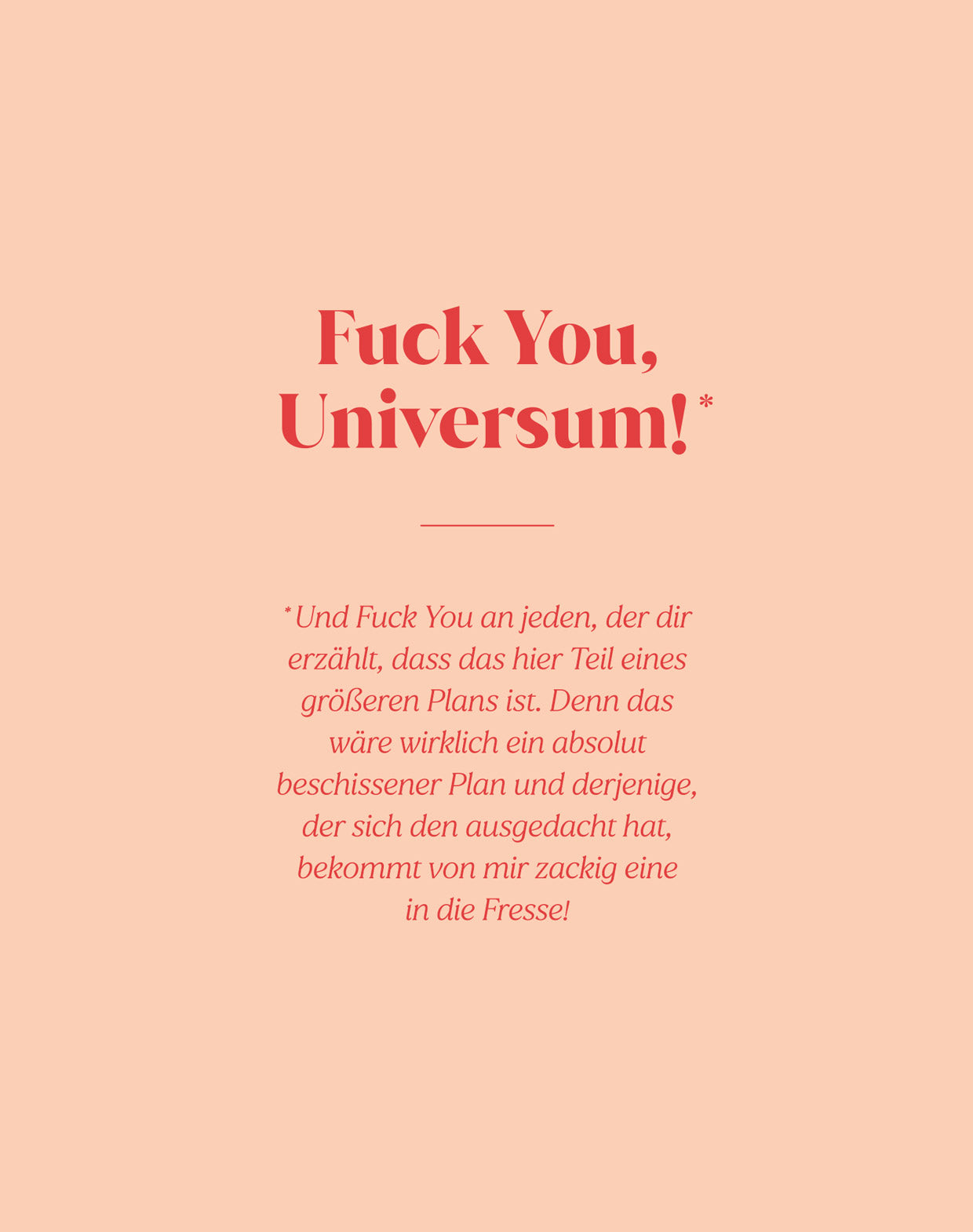 Klappkarte Fuck you UNiversum heartfelt