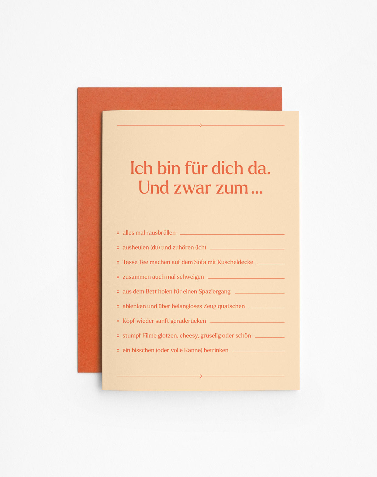 Klappkarte Ich bin für dich da heartfelt
