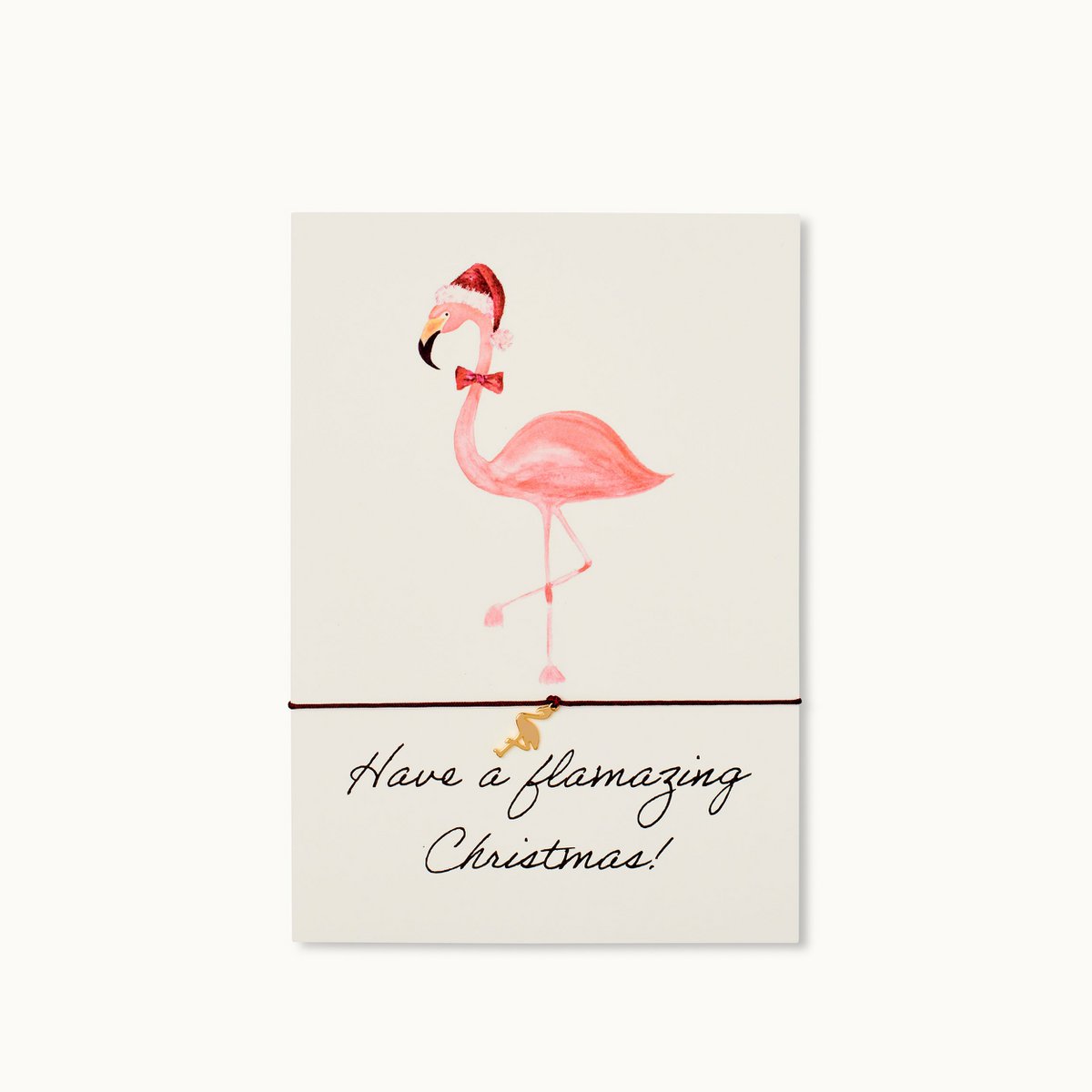 Weihnachtskarte, FLamingo, Armband Flamingo