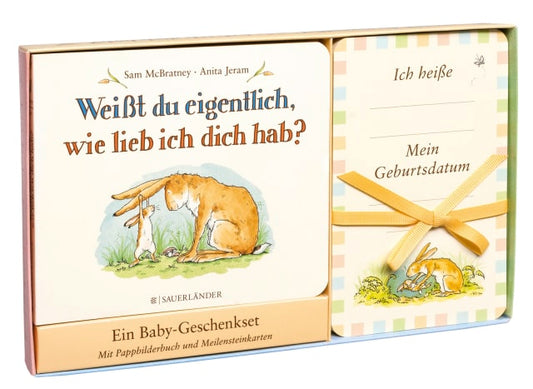 Weißt du eigentlich, wie lieb ich dich hab? Meilensteinkarten-Geschenkset