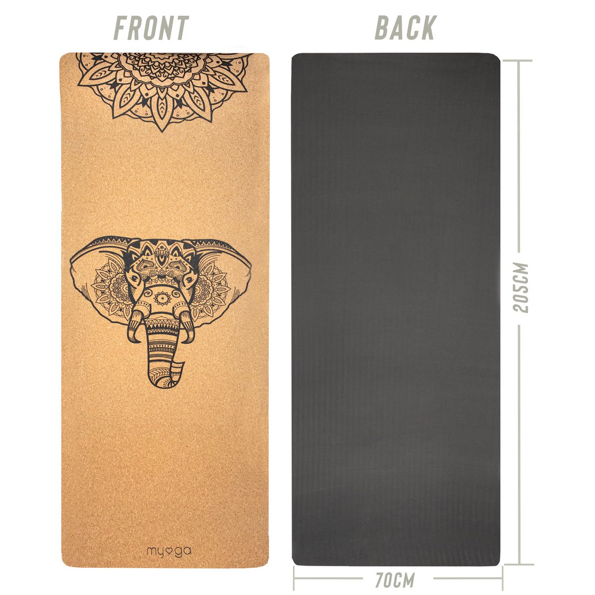 Yogamatte aus Kork Elephant XL