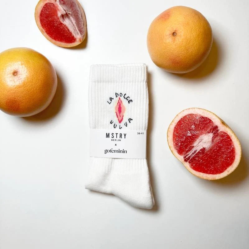 La Dolce Vulva Socken mstry berlin Tennissocken weiss