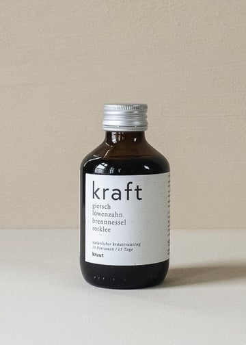 Kruut Wildkräuter KRAFT, flasche kräuter, biokräuter, kräuterkur