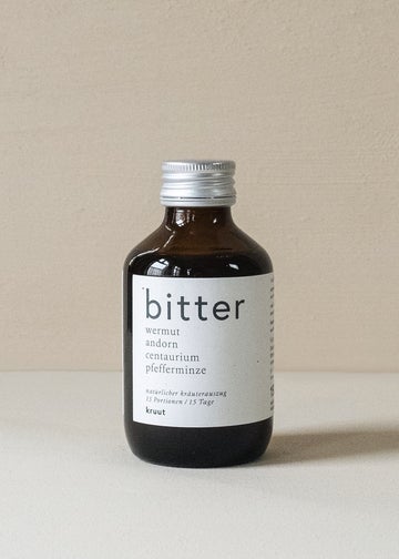 Kruut Wildkräuter BITTER, flasche, oxymel, kräutertrunk, biokräuter