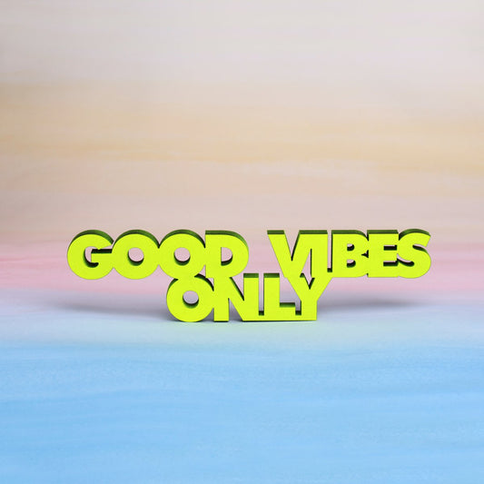 Schriftzug "Good vibes only" nogallery