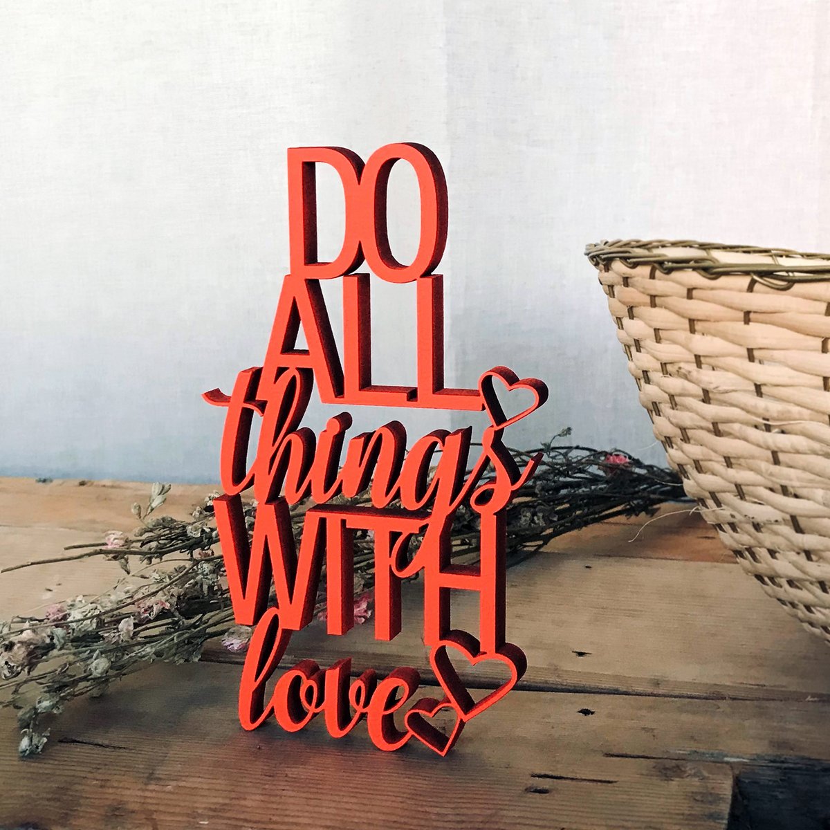 3D Typo Schriftzug nogallery Do all things with love