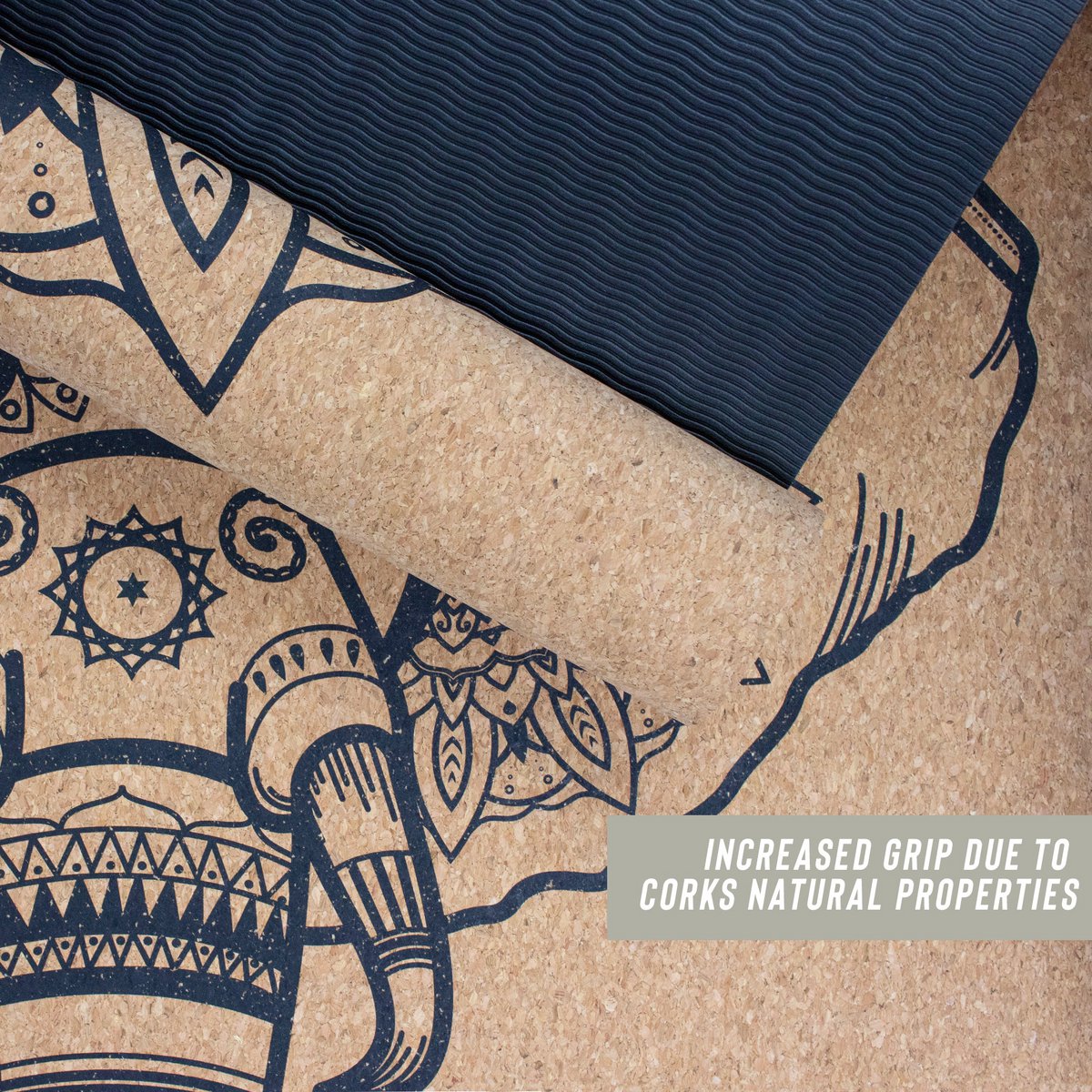 Yogamatte aus Kork Elephant XL Myga